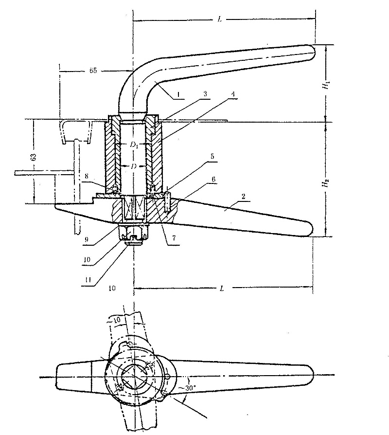 Dog Lock for Marine Weathertight Door Drawing