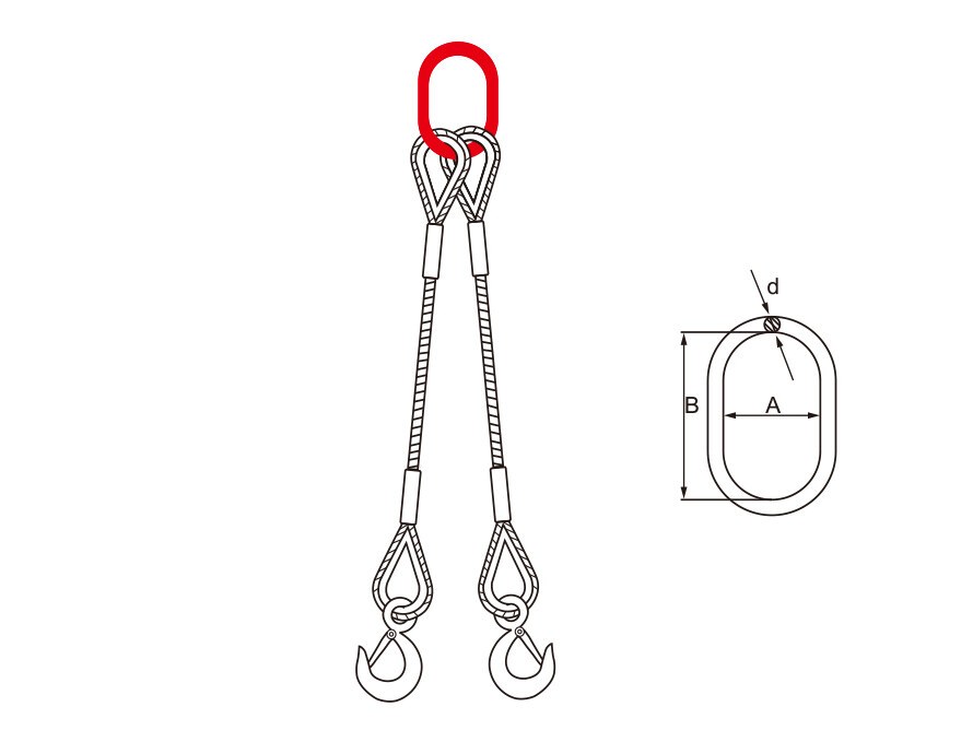 Double Legs Pressed Wire Rope Sling