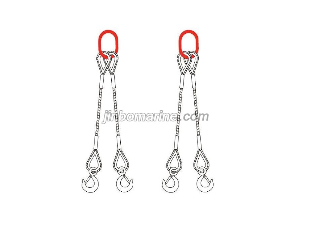 Double Legs Pressed Wire Rope Sling - Image 1