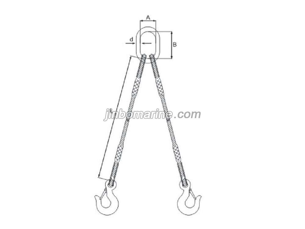 Double Legs Spliced Wire Rope Sling