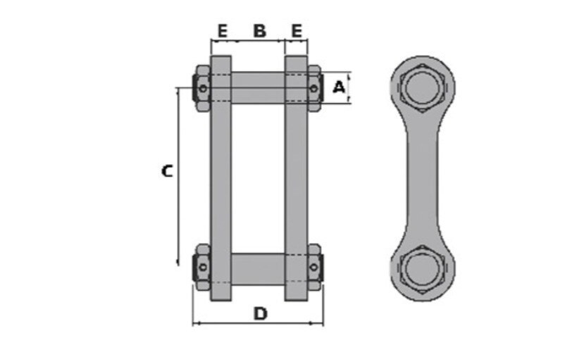 Double Pin Connector Shackle
