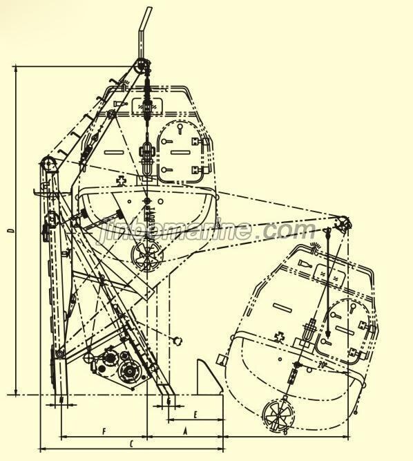Gravity Luffing Arm Type Davit