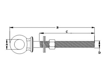 Eye Bolt, SS316(Any Lennght OF Screw available).CSLS03