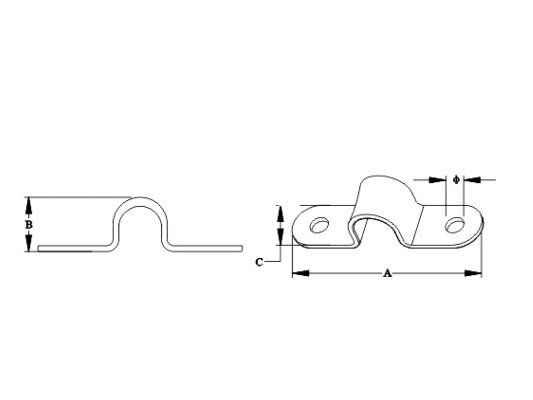 Eye Strap (Two Hole Type) ,SS304 OR SS316 CSLB02