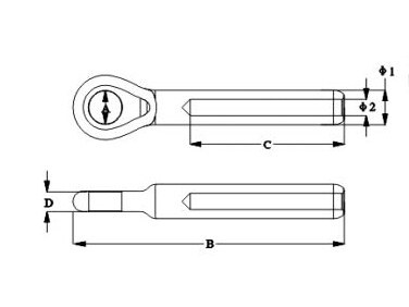 Eye Terminal Forged, SS304 OR SS316