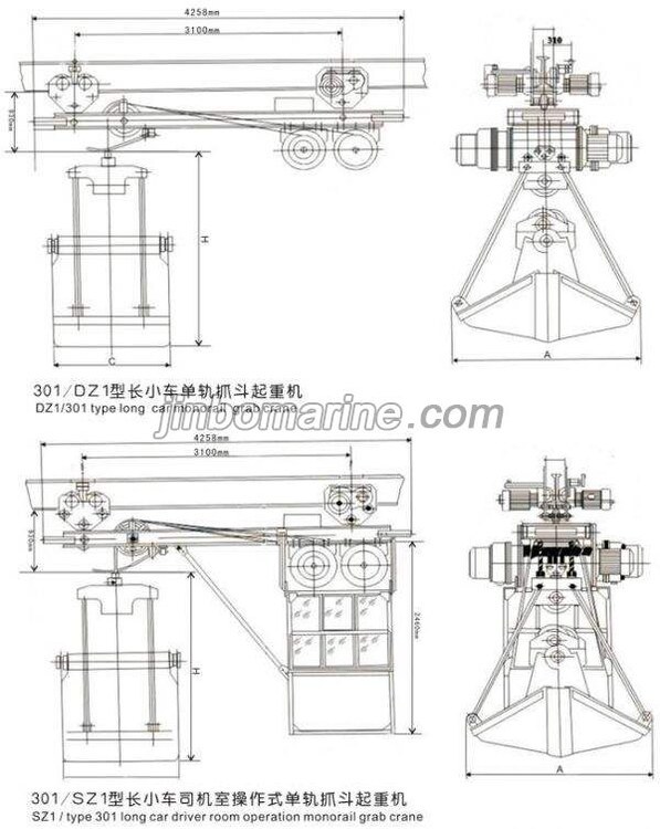 Electric Monorail Grab Bucket