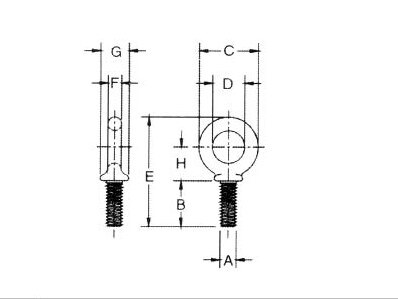 Forged Machienery Eye Bolt S-279 UNC