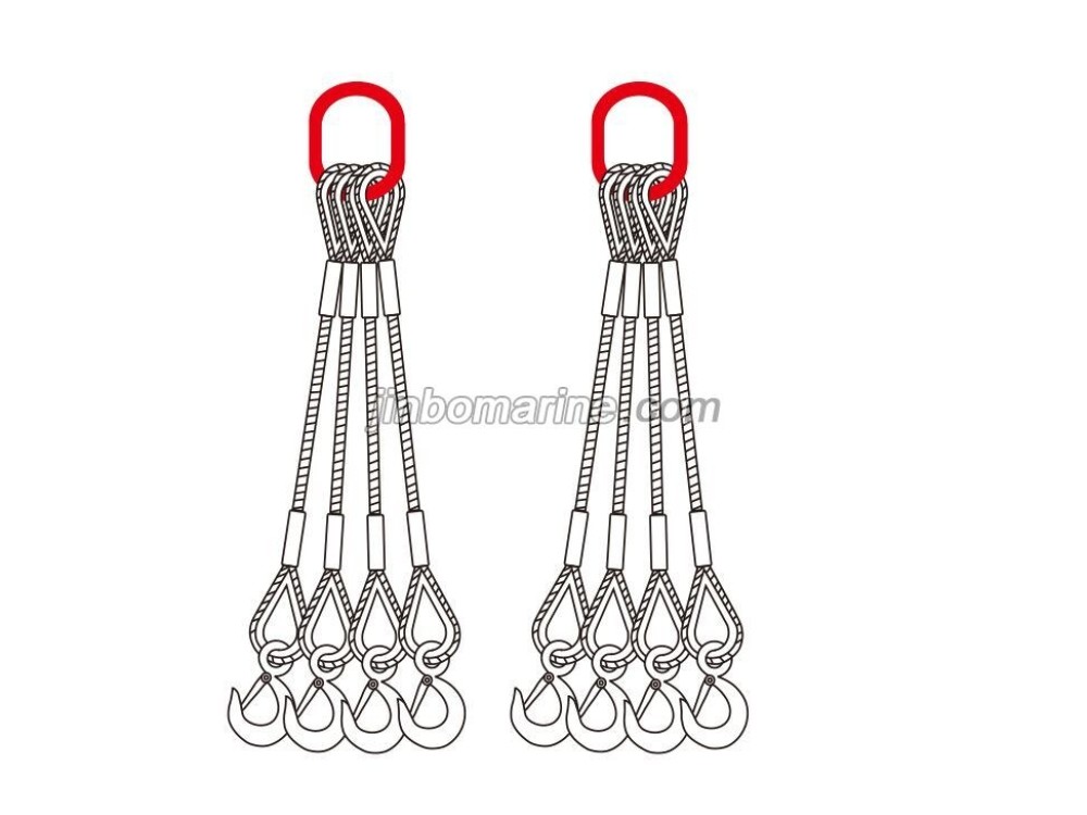 Four Legs Pressed Wire Rope Sling - Image 1