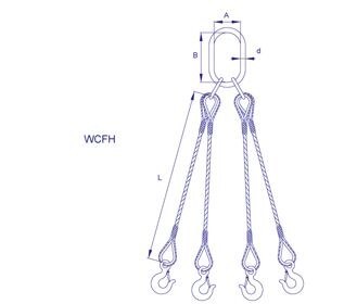 Four Legs Spliced Wire Rope Sling