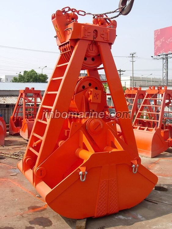 Four Rope Prevent Leakage Double Disc Grab Bucket