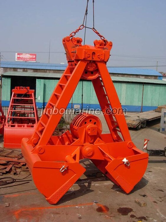 Four Rope Prevent Leakage Double Disc Grab Bucket