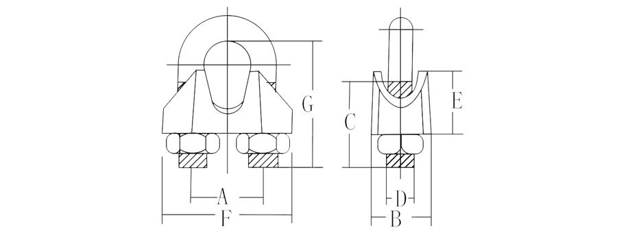 Galv Malleable Wire Rope Clips DIN 1142 Clips
