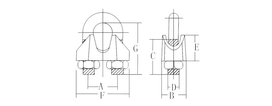 Galv Malleable Wire Rope Clips DIN 741 Clips