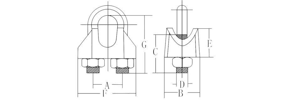 Galv Malleable Wire Rope Clips Type B