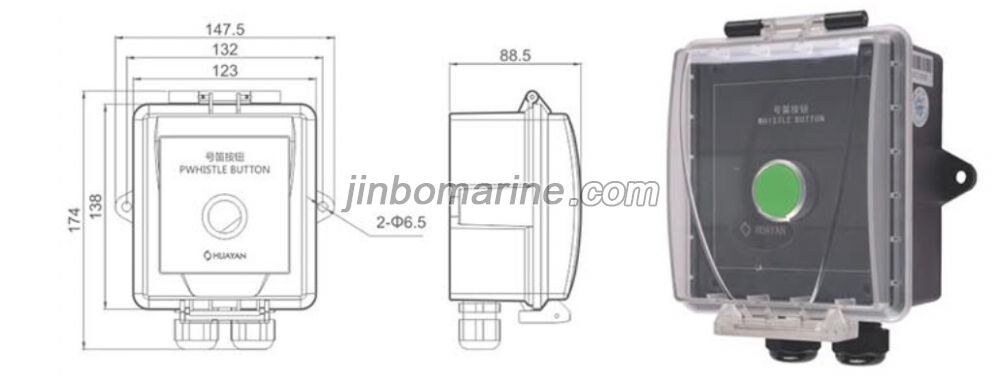 HDG-AN Waterproof Whistle Button