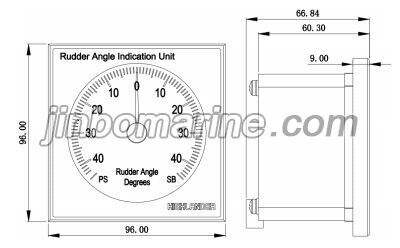 HLD-PRU100-96 Panel 96 Rudder Angle indicator Unit