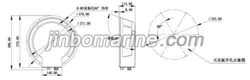 HLD-TRU100 Three Face Rudder Angle Indicator