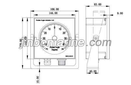 HLD-TRU100 Wall 144 Rudder Angle Indicator Unit