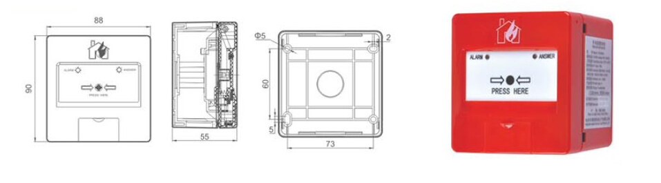 HY-M900K Manual Fire Alarm Button