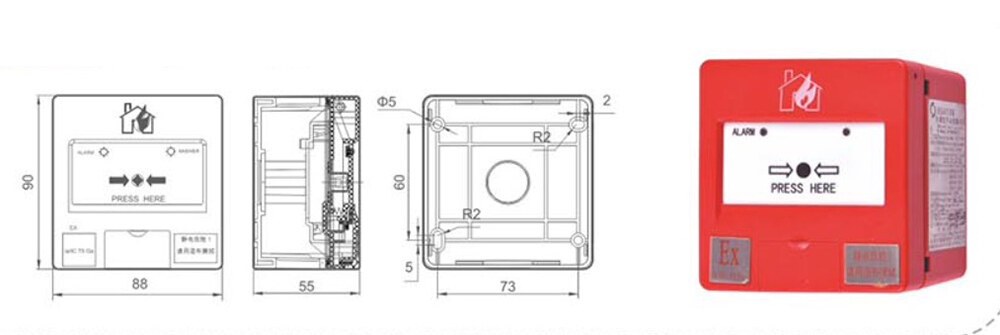 HY-M900KEIS Manual Fire Alarm Button
