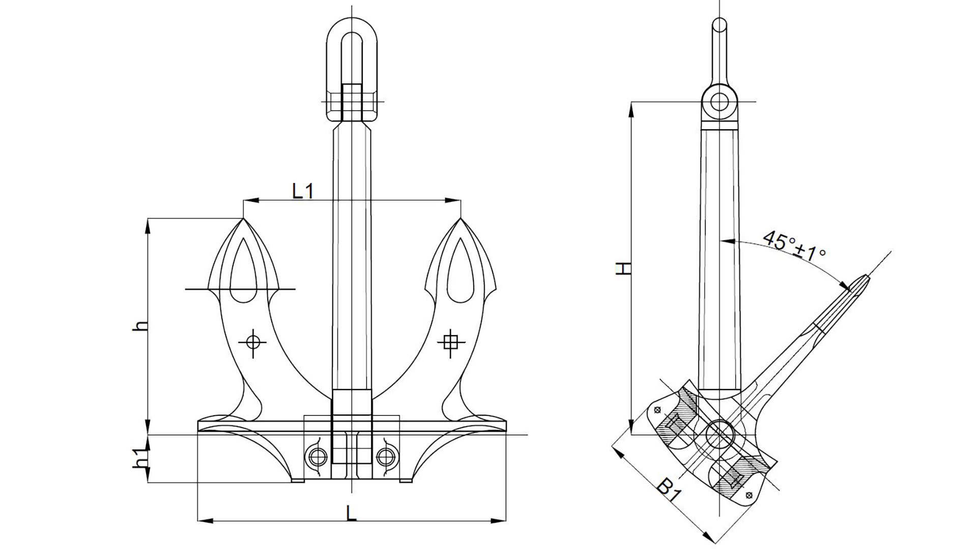 Hall Type Stockless Anchor, China Marine Stockless Anchor