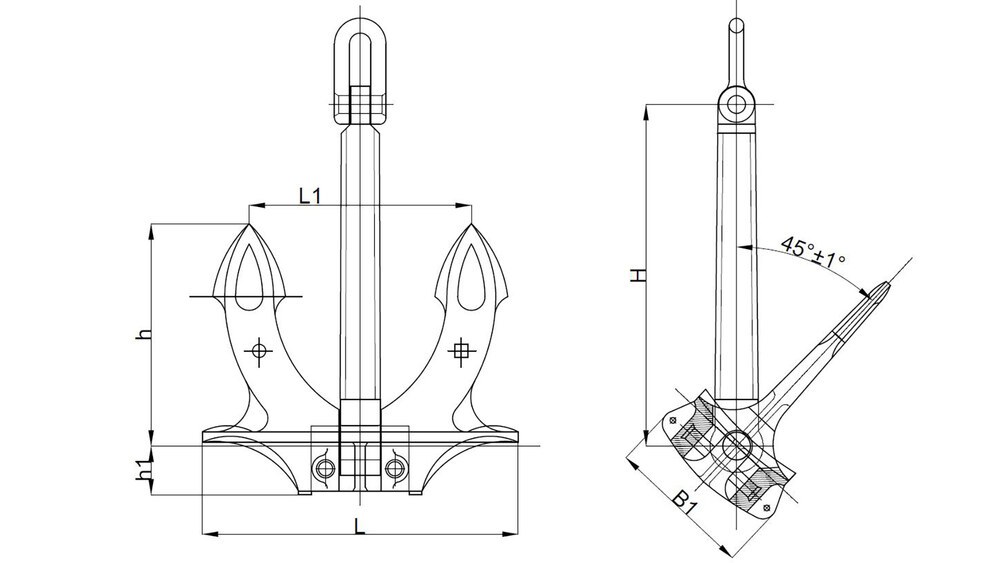 Hall Type Stockless Anchor