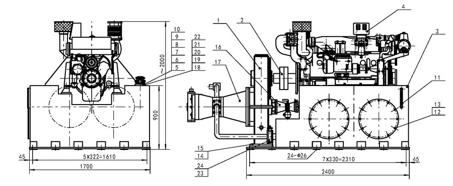 Hydraulic Towing Winch