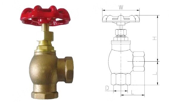 Bronze BSP Female Threaded Angle Globe Valve