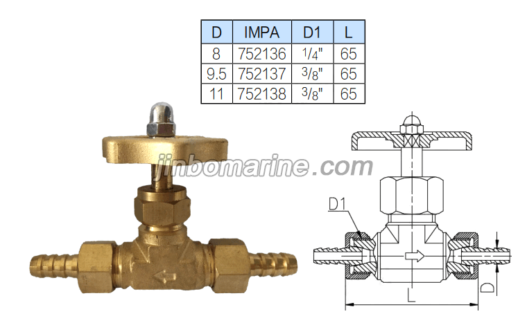 Brass Needle Valve with Corrugated Hose End