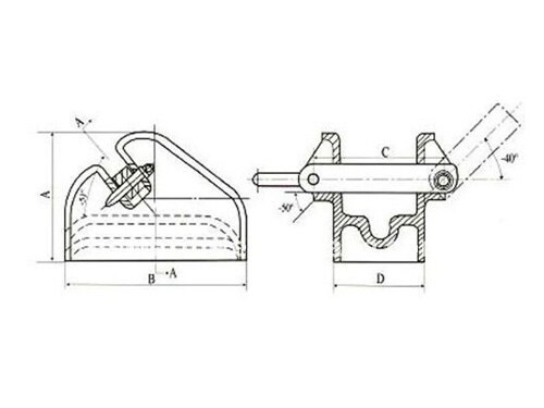 JIS F2023-1976 Cast Steel Bar Type Chain Stopper