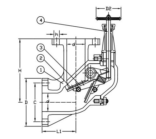 Marine Cast Steel Angle Storm Valve JIS F3060R 5K