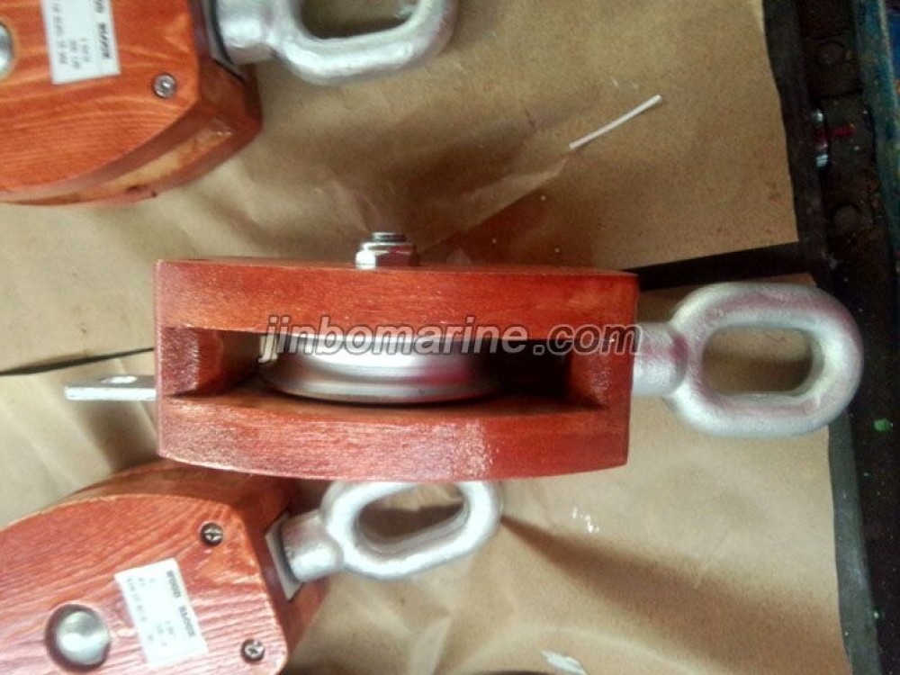JIS F3426 Ship's Internal-bound wooden block single with Link - Image 1