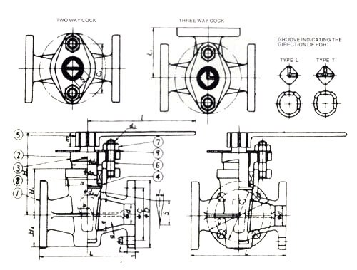 Marine Bronze Flanged Cock JIS F7381