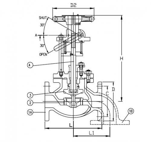 Marine Cast Steel Emergency Shut-Off Valve JIS F7399 10K