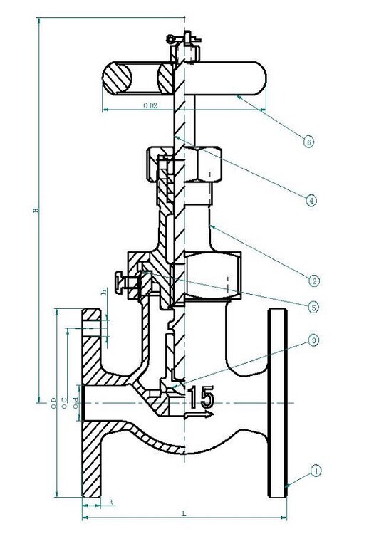 Marine Bronze 5K Screw-down Check Globe Valve (Union Bonnet Type) JIS F7411