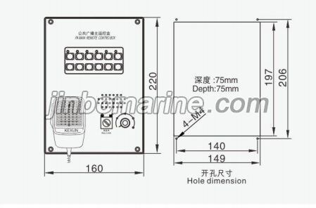 KG-1YZQ PA Main Remote Control Box (Flush Type)