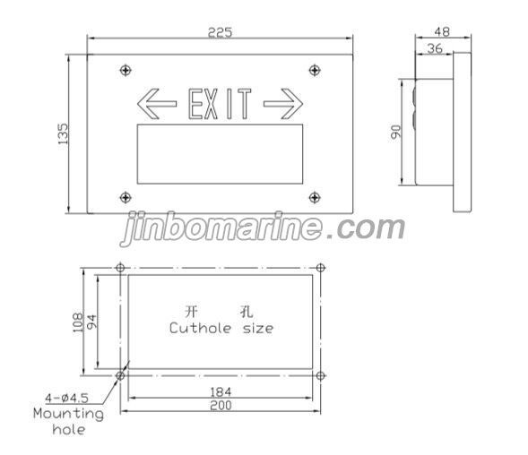 LED CBD7ML Exit Light