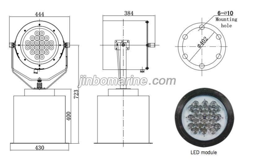 LED EF10-MLA Remote Control Search Light