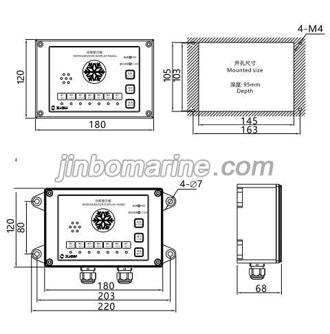 LJB-1QF LJB-1GF Refrigerator Call Display Panel (7way)