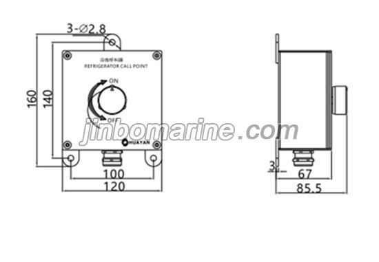 LJB-HJ-G(Hypothermy) Wall Mounted Refrigerator Call Point