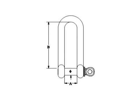 Long D-Shackle Long Type ,SS304 OR SS316