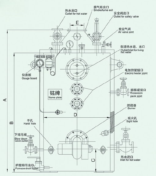 LRS Marine Oil Fired Hot Water Boiler