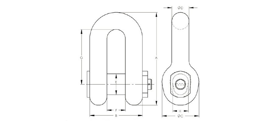 LTM D Type Joining Shackle