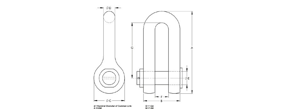 LTM Type Round Pin End Joining Shackle