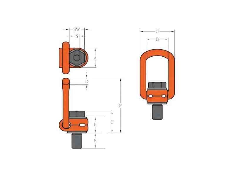 BLT081 Lifting Point With Unc Thread