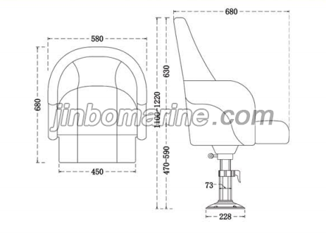 Luxury Marine Yacht Folding Driving Chair TX-A-02A