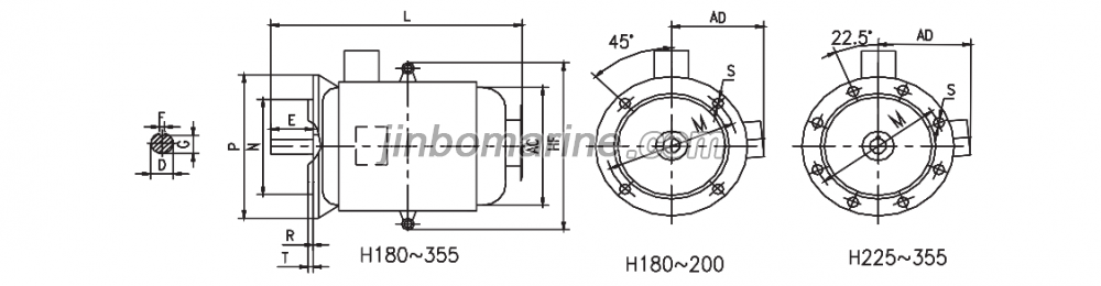 M2E&mdash;H Fan-cooled Three-phase Squirrel-cage Marine Electronic Motor