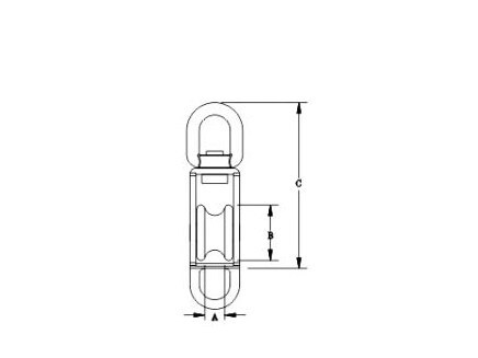 Mame Swivel Block (Stainless Casting Sheave With Eye End) SS304 OR SS316 CSSB010