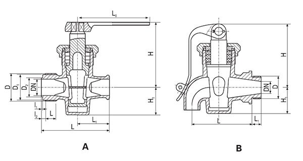 Marine Bronze Male Thread Drain Cock GB/T599-1996