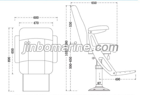 MARINE YACHT DRIVING CHAIR WITH FOOT PEDAL TX-A-05A